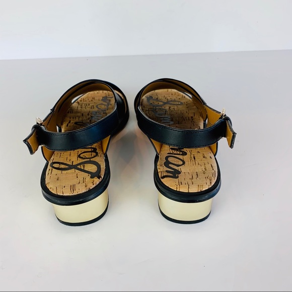 Sam Edelman Heels 7.5 Slingback Vegan Gold Heels - Picture 5 of 8